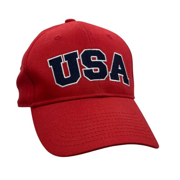 USA Shooting Embroidered Baseball Cap Adjustable Strap Red NWOT NEW - Picture 1 of 5